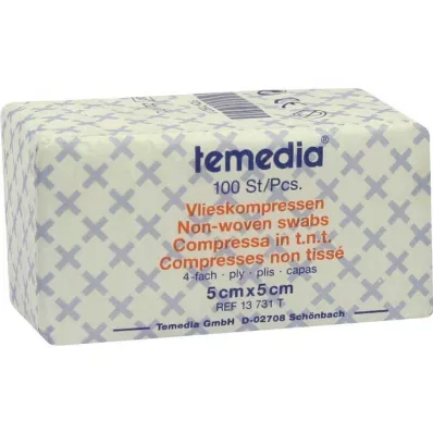 Compressas de lã 5x5 cm não estéreis 4 vezes, 100 peças