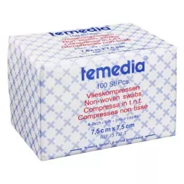 VLIESKOMPRESSEN 7,5x7,5 cm não estéril quádruplo, 100 pcs