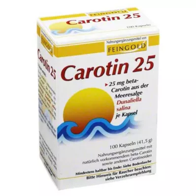 Caroteno 25 cápsulas Feingold, 100 peças Caroteno 25 cápsulas Feingold, 100 peças