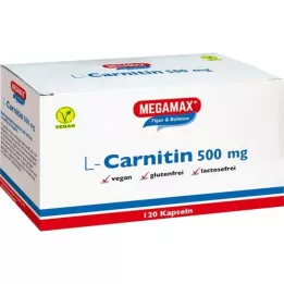 L-CARNITIN 500 mg Megamax Capsules, 120 Cápsulas