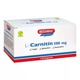 L-CARNITIN 500 mg Megamax Capsules, 120 Cápsulas