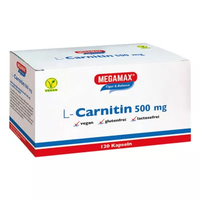 L-Carnitina 500 mg cápsulas Megamax, 120 unidades L-Carnitina 500 mg cápsulas Megamax, 120 unidades