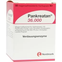 PANKREATAN 36.000 cápsulas duras gastro-resistentes, 50 unidades