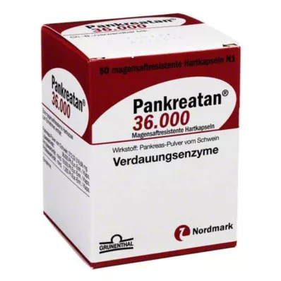 PANKREATAN 36.000 cápsulas duras gastro-resistentes, 50 unidades PANKREATAN 36.000 cápsulas duras gastro-resistentes, 50 unidades