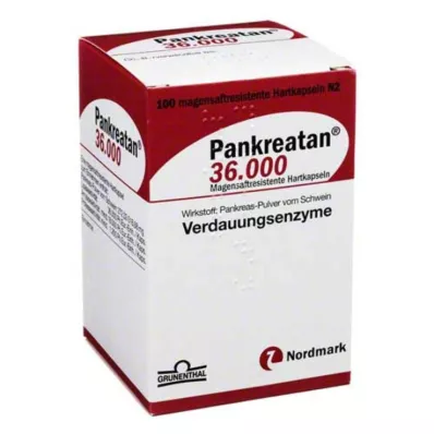PANKREATAN 36 000 cápsulas duras gastro-resistentes, 100 unidades PANKREATAN 36 000 cápsulas duras gastro-resistentes, 100 unidades