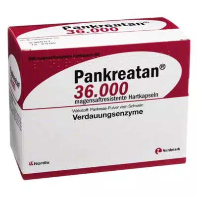 PANKREATAN 36 000 cápsulas duras gastro-resistentes, 200 unidades PANKREATAN 36 000 cápsulas duras gastro-resistentes, 200 unidades