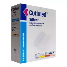 CUTIMED Penso de espuma Siltec 10x10 cm não adesivo, 12 unidades