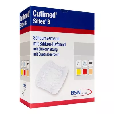 CUTIMED Penso de espuma Siltec B 17,5x17,5 cm com adesivo, 6 pcs