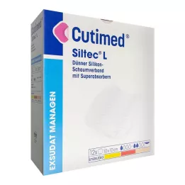 CUTIMED Compressa de espuma Siltec L 10x10 cm fina, 12 unidades