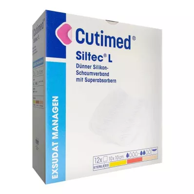 CUTIMED Compressa de espuma Siltec L 10x10 cm fina, 12 unidades