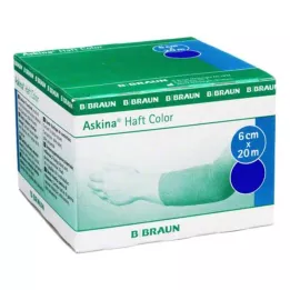 ASKINA Ligadura adesiva cor 6 cmx20 m azul, 1 pc