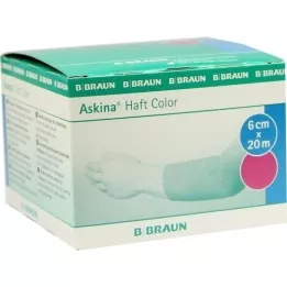 ASKINA Ligadura adesiva cor 6 cmx20 m cor-de-rosa, 1 pc