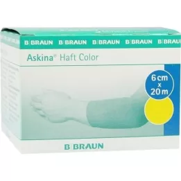 ASKINA Ligadura adesiva cor 6 cmx20 m amarelo, 1 pc