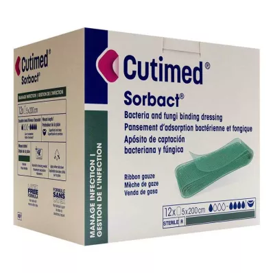 Tamponamentos Cutimed Sorbact 5x200 cm, 12 unid Tamponamentos Cutimed Sorbact 5x200 cm, 12 unid
