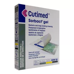 CUTIMED Compressas de gel Sorbact 7,5x15 cm, 12 unidades