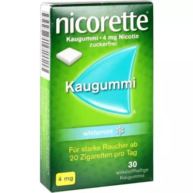 NICORETTE Pastilha elástica 4 mg hortelã branca, 30 unid