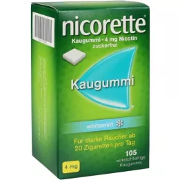 NICORETTE Pastilha elástica 4 mg hortelã branca, 105 unid