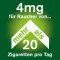 goma de mascar nicorette menta branca, 4 mg de nicotina, 105 peças