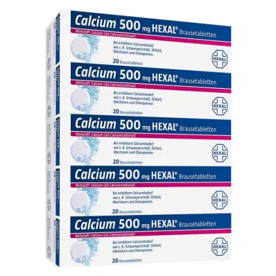 Comprimidos efervescentes Cálcio 500 Hexal, 100 un Comprimidos efervescentes Cálcio 500 Hexal, 100 un