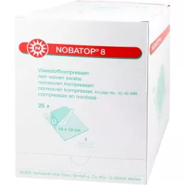 NOBATOP 8 compressas 10x10 cm estéreis, 25X5 unidades