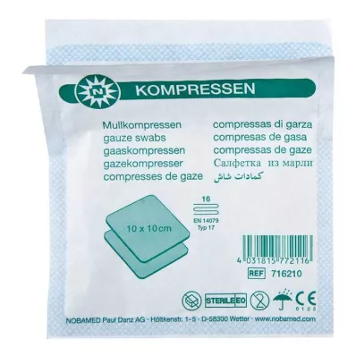 Compressas de gaze 10x10cm 16-fa, 35X2 un Compressas de gaze 10x10cm 16-fa, 35X2 un
