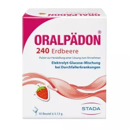 ORALPÄDON 240 Btl. de morangos em pó, 10 unid