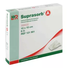 SUPRASORB Uma compressa de alginato de cálcio 10x10 cm, 8 unidades