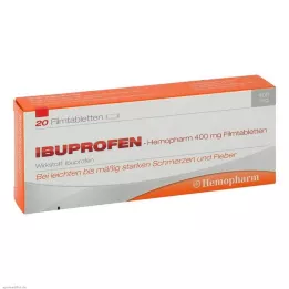 Ibuprofeno Hemopharm 400 mg comprimidos revestidos por película, 20 unidades