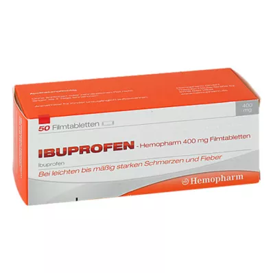 IBUPROFEN Hemopharm 400 mg comprimidos revestidos por película, 50 unidades