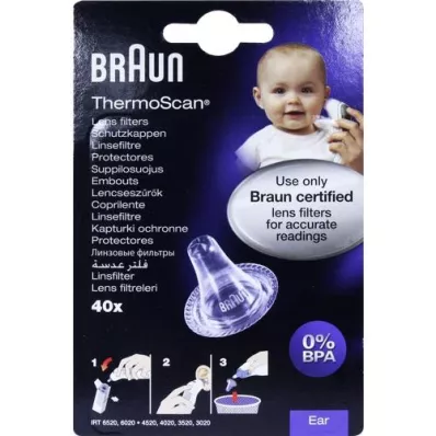 BRAUN THERMOSCAN Tampas de proteção LF40, 40 pcs