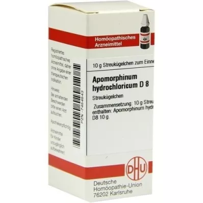 APOMORPHINUM HYDROCHLORICUM D 8 glóbulos, 10 g