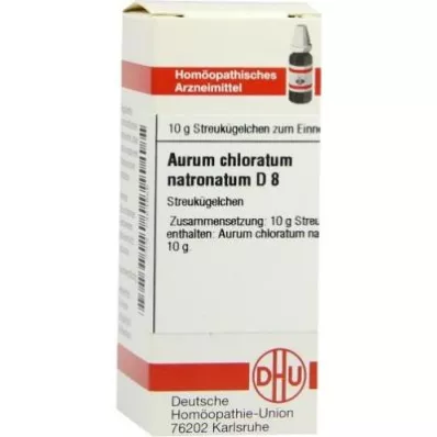 Aurum Chloratum Natronatum D8 Glóbulos (10 g)