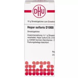 HEPAR SULFURIS D 1000 glóbulos, 10 g