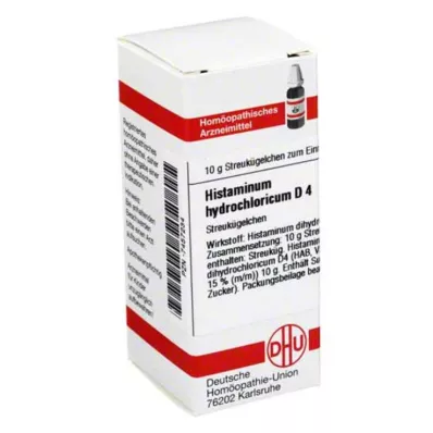 HISTAMINUM hydrochloricum D 4 glóbulos, 10 g HISTAMINUM hydrochloricum D 4 glóbulos, 10 g