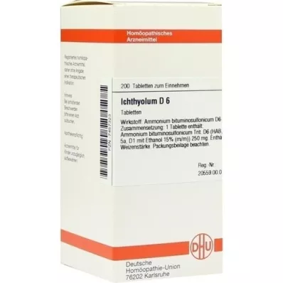 ICHTHYOLUM D 6 Comprimidos, 200 Cápsulas