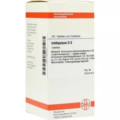 ICHTHYOLUM D 6 Comprimidos, 200 Cápsulas ICHTHYOLUM D 6 Comprimidos, 200 Cápsulas