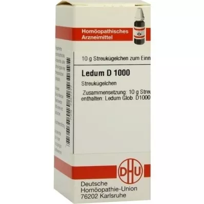 LEDUM D 1000 glóbulos, 10 g