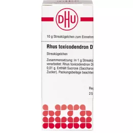 RHUS TOXICODENDRON D 1000 glóbulos, 10 g