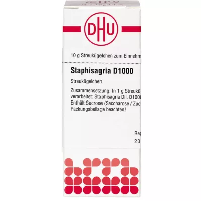 STAPHISAGRIA D 1000 glóbulos, 10 g