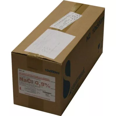 ISOTONISCHE Cloreto de sódio 0,9% Bernburg Inf.-L.Glas, 10X500 ml