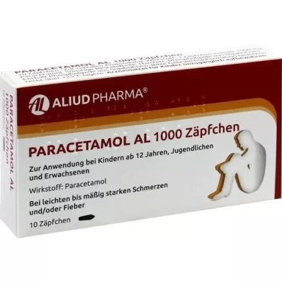 PARACETAMOL AL 1.000 supositórios, 10 unid