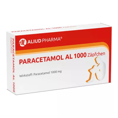 PARACETAMOL AL 1000 supositórios, 10 unidades PARACETAMOL AL 1000 supositórios, 10 unidades