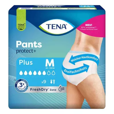 Calças descartáveis Tena Pants Plus médias Confiofit (9 peças) Calças descartáveis Tena Pants Plus médias Confiofit (9 peças)