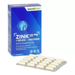 Vida saudável zinco 15 mg + cápsulas de selênio (60 peças)