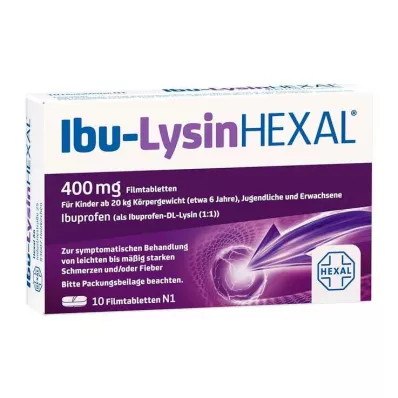Ibu-Lisina Hexal 400 mg comprimidos revestidos por película, 10 unidades Ibu-Lisina Hexal 400 mg comprimidos revestidos por película, 10 unidades