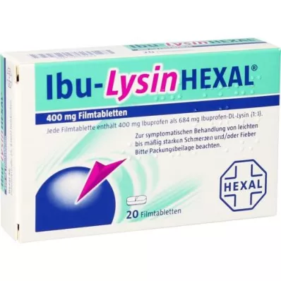 IBU-LYSINHEXAL Comprimidos revestidos por película, 20 unidades