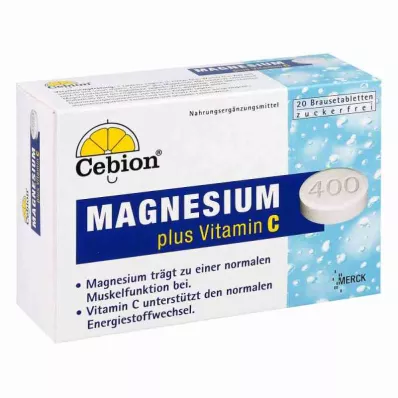 Cebion Plus Magnésio 400 comprimidos efervescentes (20 peças)