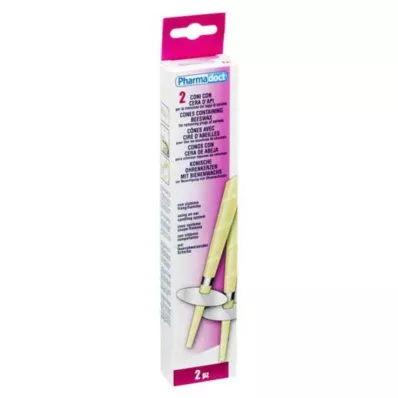 OHRENKERZEN cónico com cera de abelha, 2 peças OHRENKERZEN cónico com cera de abelha, 2 peças