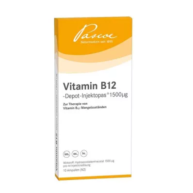 Injeção de depósito de vitamina B12, solução injetável de 1500 µg, 100X1 ml