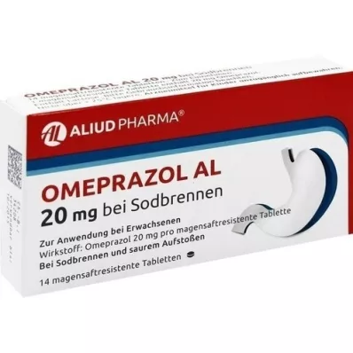 OMEPRAZOL AL 20 mg b.Sodbr.comprimidos para sumo gástrico, 14 unid